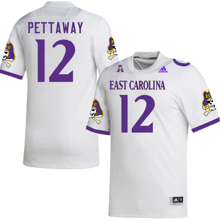 #12 Jaquaize Pettaway East Carolina Pirates College Football Jersey Stitched-White